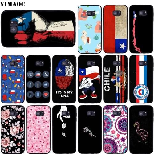 YIMAOC Chile Chilean Icons Soft Silicone Case for Samsung Galaxy S6 S7 Edge S8 S9 Plus A3 A5 A6 Note 8 9