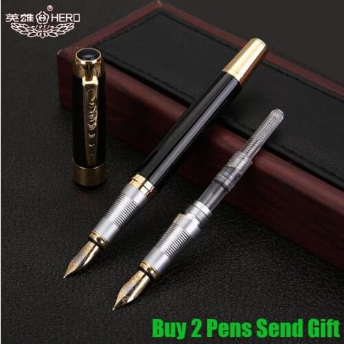 New Arrival Hero 250 Metal Ink Fountain Pen Office Business Men Signature Writing Pen Buy 2 Pens Send Gift