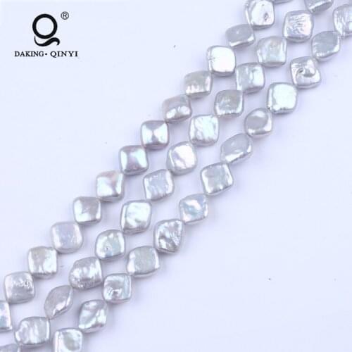 Wholesale Cultured Square Shape Natural Freshwater Pearl Beads String for jewellery making
