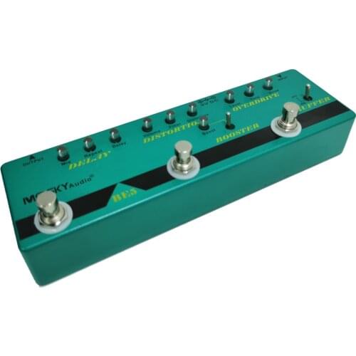 Mosky BE-5 Multi Effect Pedal True Bypass Buffer Overdrive Booster Distortion Delay Effects Guitar Pedal