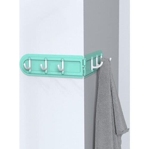 Self Adhesive Corner Wall Hooks 6-Hooks, Wall Mounted Hangers Heavy Duty Hooks for Hanging Key Towel, Great for Kitchen Bathroom