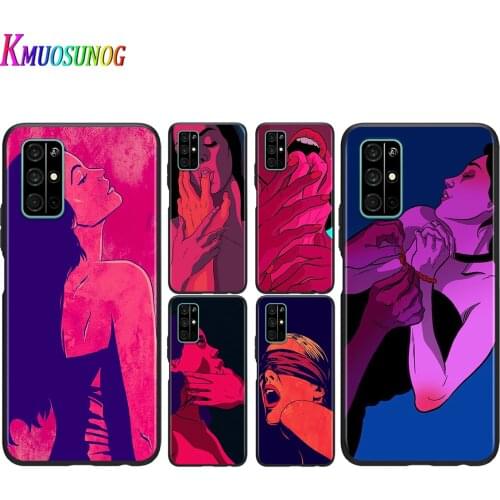 Silicone Cover Sexy Lips Hot Girl For Honor V30 View 20 V20 30i 30S 30 20S 20E 20i 20 Lite Pro Plus Phone Case