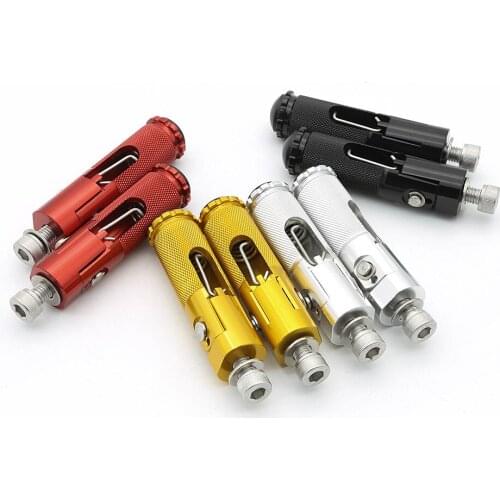 Universal CNC Folding Motorcycles Foot Peg Rear Set Footpeg Footrest Pedals for Yamaha YZF R1 R6 MT-07 MT 09 Tmax Nmax FZ1 FZ6