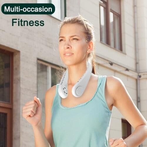 Summer Air Cooling Neck Fan Leafless Hanging Neck Fan Bladeless Ventilator USB Rechargeable Neckband Fans Air Cooler