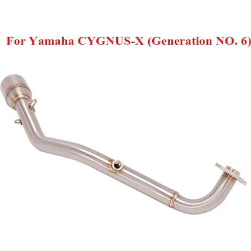 Motorcycle Exhaust Header Pipe Connection Link Tube Connect Pipe for Yamaha CYGNUS-X Generation 6