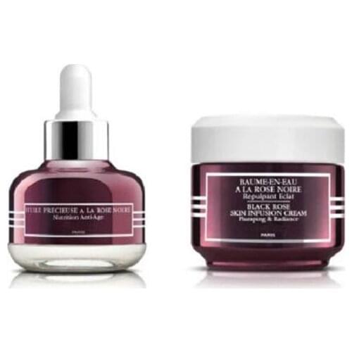 HIGH QUALITY BLACK ROSE SKIN INFUSION CREAM 50ML SKIN CARE MOISTURIZING WITH ANTI AGING NUTRITION PRECIOUS FACE OIL 25ML