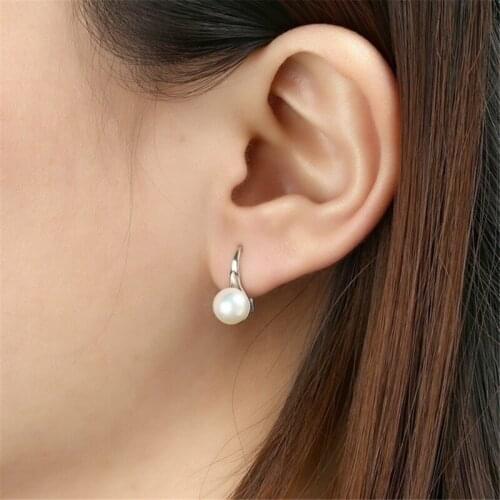 Simulated Pearl Earrings For Women Freshwater Pearl Stud Earring Accessories Earrings Silver Earrings