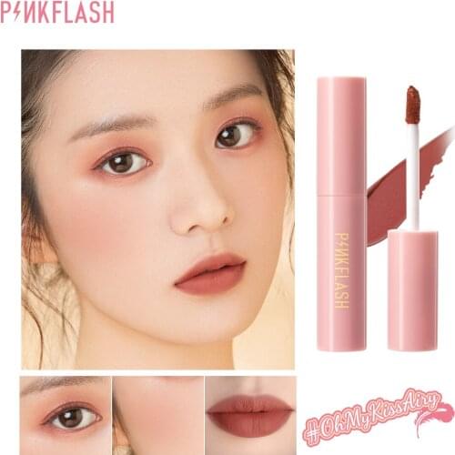 PINKFLASH Lip Cheek Dual-use Lip Glaze Blush Air Feeling Matte Lipstick Makeup Waterproof Lasting Liquid Lipgloss Blush
