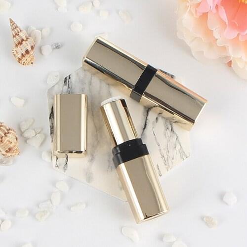Gold Luxury Empty Lipstick Tube 12.1mm Lip Balm Tubes Makeup DIY Tube Lipgloss Cosmetic Containers Packaging Bottles 200pcs/lot