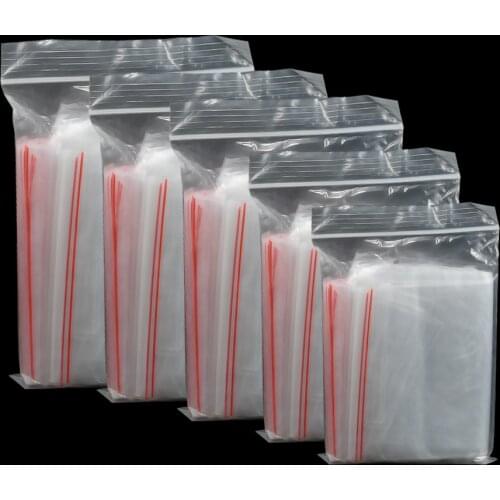 100pcs/pack Small Zip Lock Plastic Bags Reclosable Transparent Bag Vacuum Storage Bag Clear Bags Thickness
