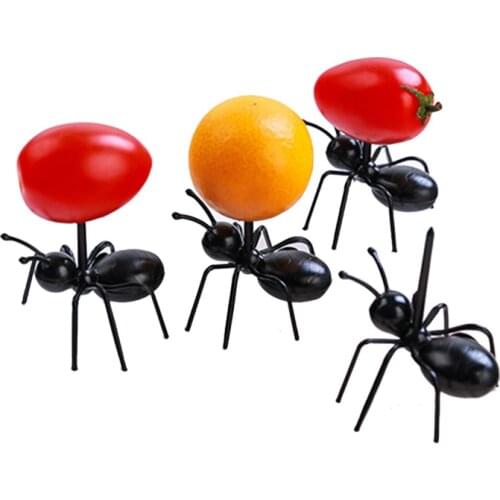 12pcs/set Reusable Kawaii Ant Fruit Fork Use Snack Tableware Multiple Cake Dessert Fork Fruit Fork for Party Kitchen Accessories