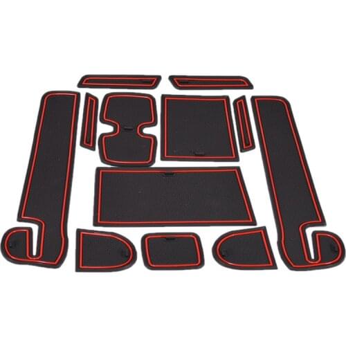 12Pcs Anti-slip Non-slip Car Rubber Decorative Cup Holder Sticker Gate Slot Pad Door Groove Mat For SUZUKI SWIFT 2018 Accessorie