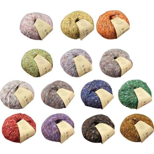3 Rolls 50g Hand-woven Alpaca Colorful Soft Crochet Baby Warm DIY Knitting Wool Yarn for Scarf Coat Bag