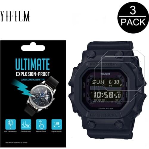 3Pcs Watch Full Coverage Screen Protector For Casio GX-56BB GX-56BB GX56BB Watch HD Clear Anti-Bubble Anti-Scratch Fashion Film