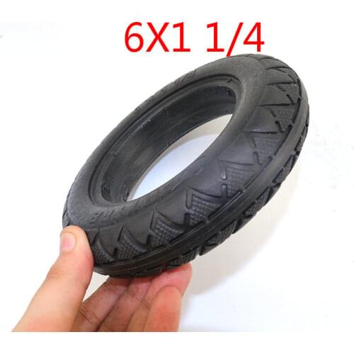 Free shipping 6X1 1/4 solid tires 6 inch electric scooter Mini electric car non inflatable solid tyres