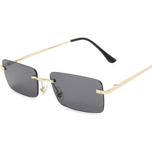 Bohosco Sunglasses Women Ladies Brand Designer Frameless Sun Glasses Shades Cutting Lens Vintage Rimless Gradient Eyeglasses