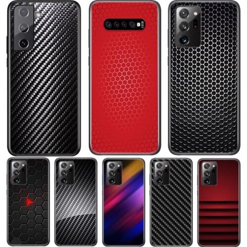 Carbon Venom structure Fiber For Samsung Galaxy S21 S20 FE Ultra S10 S10E Lite 5G S9 S8 S7 S6 Edge Plus Phone Case