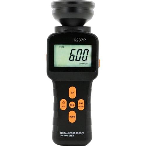 Digital Stroboscope Tachometer 60 to 19999RPM measuring range VC DM6237P VC 6237P Tachometer