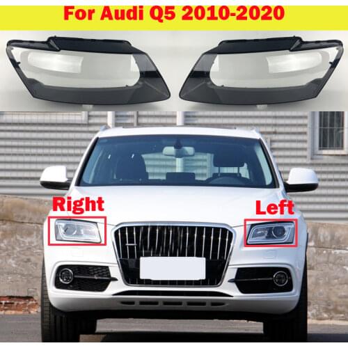 For Audi Q5 Auto Transparent headlight housing Lens Glass Cover lampshade Lamp Car Front Protection Case Shell 2010-2020