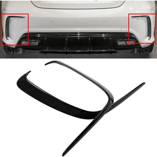 For Mercedes Benz W176 A180 A200 A250 A45 AMG Hatchback 2014 2015 2016 2017 2018 Rear Bumper Lip Spoiler Canards Vents Splitter