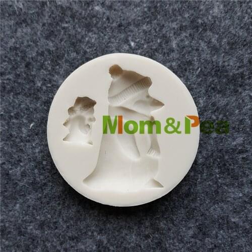 Mom&Pea MPB0018 Penguin Shaped Silicone Mold Cake Decoration Fondant Cake 3D Mold Food Grade