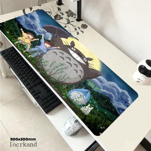 Totoro mouse pad locrkand gaming mousepad anime 900x400x4mm office notbook desk mat esports padmouse games pc gamer mats