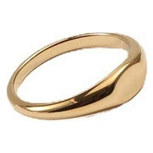 Stainless Steel Ring Irregular Exaggerated Arc Smooth Minimalist Design Golden Geometric Gift For Women Aesthetic Love Jewellery