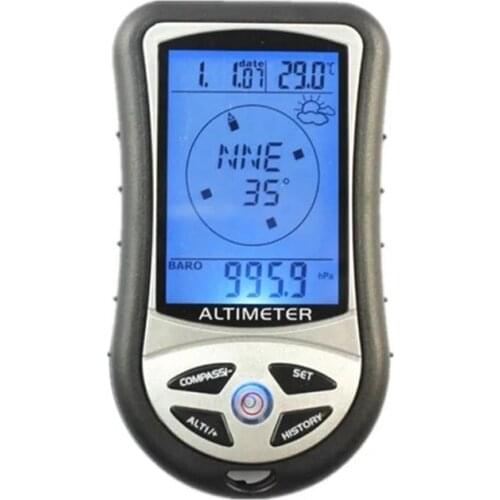 Multi-functional outdoor climbing the compass barometer, Fishing pressure meter,electronic elevation table altimeter 8 FUNCTION