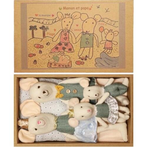 Stuffed Plush Animal Toy The Mouse Family Cute mouse Doll New Style Toy Cartoon Plush Toys Sleeping Childrens Gift