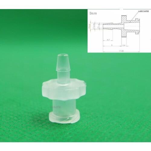 Pack of 10 x 3/32inch-Barb Female Luer Tapered Syringe Fitting (polyprop) ,Luer Lock Tapered Connector