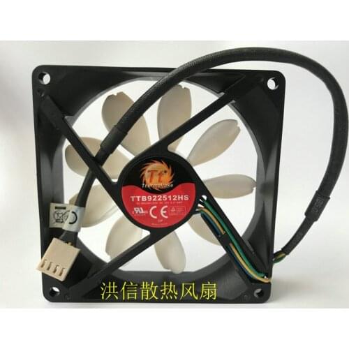 Original ttb922512hs 12V 0.37amp 4-wire PWM intelligent temperature control fan