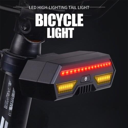 PCycling Bicycle Light Turn Signal Waterproof USB Charge MTB Road Bike Light Smart Wireless Remote Control TailLight