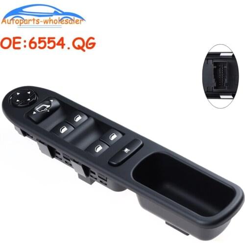 New 6554.QG 6554QG For Peugeot 207 Citroen Driver Side Electric Power Master Window Switch 96642444XT 6554.QF Car Accessories