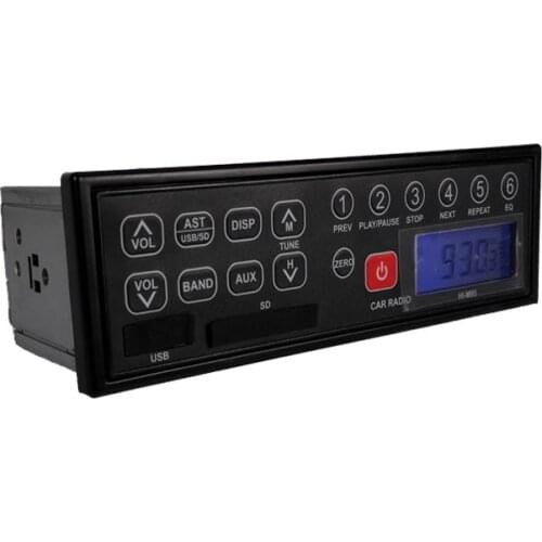 HIDAKA HI-M95 Excavator Radio Standard 1Din Size 12V 24V with USB SD IP6X Clock AM FM for Sumitomo Komastu Kobelco