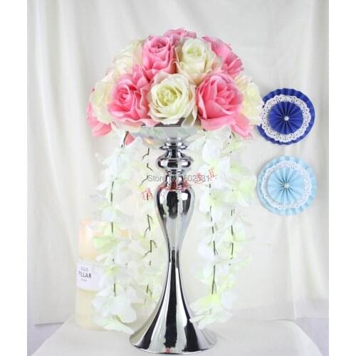 SPR Pink Free shipping Road led Flowers ball Wedding props silk flowers artificial flower wedding decoration flowers balls