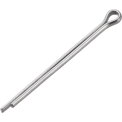Uxcell 60 Pcs Split Cotter Pin - 5.5 mm Head Dia 3mm x 45mm 304 Stainless Steel 2-Prongs Silver Tone for Home Garden DIY