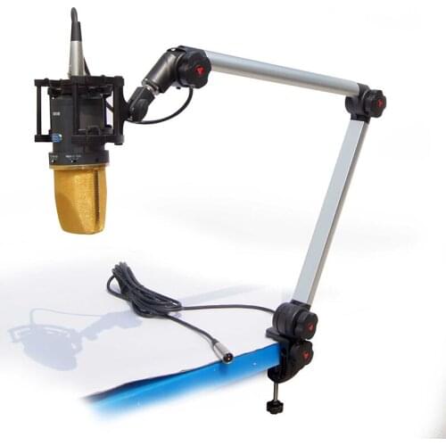 Alctron MA614 Microphone Stand Luxury Professional Broadcast Outrigger Bracket Gimbals Suspension Boom Scissor Arm Stand Holder