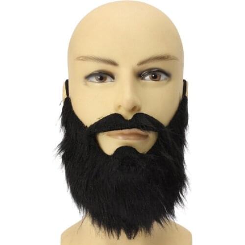 Halloween Decoration Fashion Funny Costume Party Fake Beard Facial Hair Disguise Game Black Mustache Party Supplies 5Z-HH058