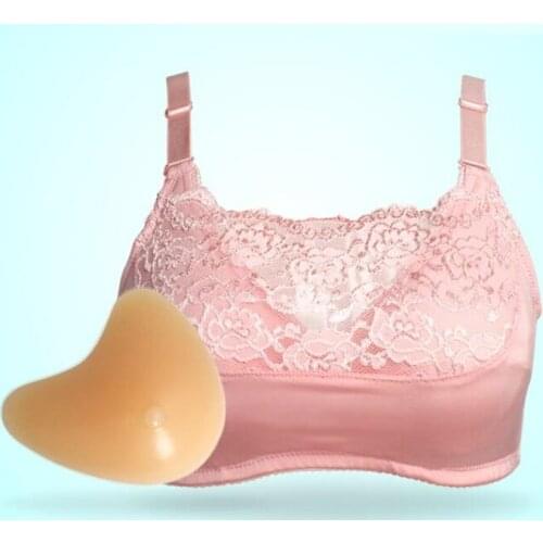 H4717 Special No Steel Ring Bra Women Artificial Boobs Silicone Breast After Breast Cancer Surgery Breathable Comfortable Bras