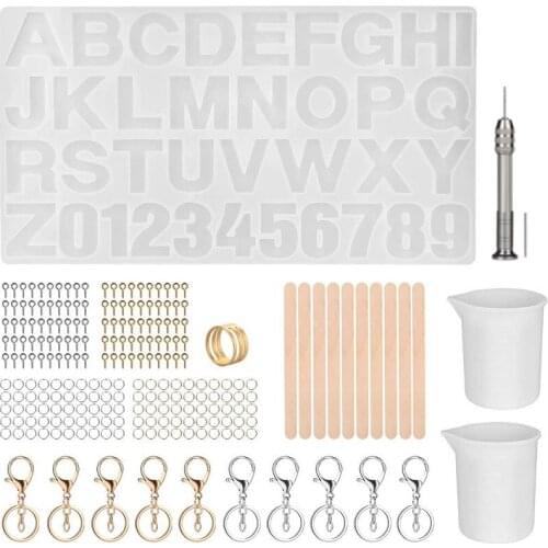 1 Set Epoxy Resin Alpha silicone mould Kit Jewelry Casting Tools DIY Handmade Findings Silicone Mold Alphanumeric mould
