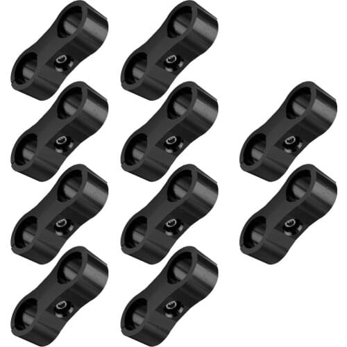 10 Pieces AN6 AN-6 Braided Hose Separator Clamp Adapters Bracket