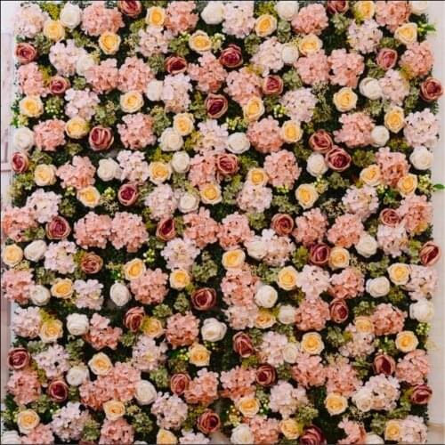 10pcs/lot Artificial flower wall wedding background 40*60 cm lawn/pillar flower road lead home market decoration 11 colors