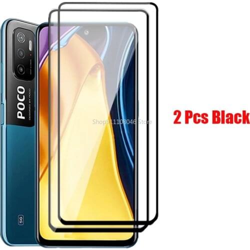 2 Pcs Tempered Glass For Xiaomi Poco X3 NFC M3 Pro F3 Screen Protector Protective Glass For Xiaomi M3 Pro HD Clear Front Film