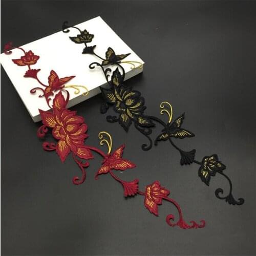 20pcs Butterfly Flower Plus Size Jumpsuit Jacket Patchwork Iron On Patch For Clothing Appliques Cheongsam Dress Garment Badge