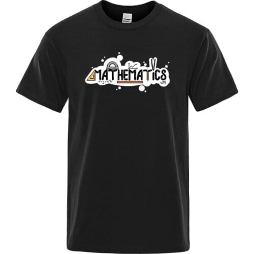 2021 Mathematical Formula T-Shirt Mens Creative Math Print T Shirt Fashion Loose brand-clothing Streetwear stationery Tee shirts