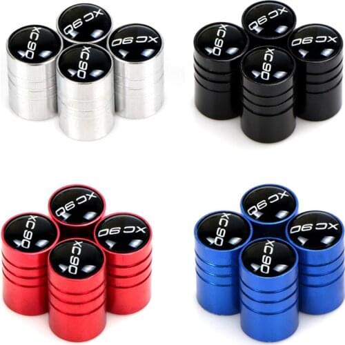 4PCS Aluminum alloy Auto Wheel Tire Valve Stem Caps Cover For Volvo XC90 Auto Accessories