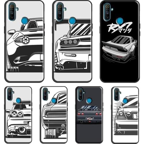 JDM Car For OnePlus 9 Pro 8 Pro Nord 8T 9R Case For OPPO Realme 8 Pro Q3 6 7 Pro C15 C3 GT Cover