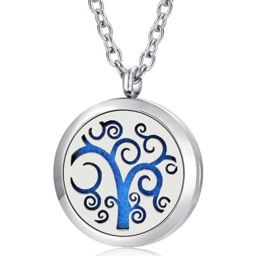 Free with Chain and Pads! Hot Sale Aroma Locket Pendant Magnetic 316L Stainless Steel Perfume Locket Necklace Wholesale