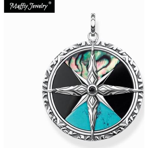 Compass Large Pendant,Europe Style Lucky Fashion Good Jewelry For Women Men, Trendy Gift In 925 Sterling Silver,Super Deals
