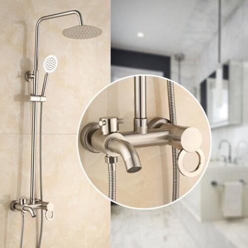 Stainless Steel Wire Drawing Small Three Archives Shower Shower Suit Copper Get Wet In The Rain Flower Home And Abroad Use Bath